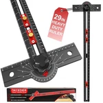 29 Inch Woodworking Square Ruler, Aluminum Alloy, Adjustable Angle 15-165°. Fixed Price $55.76.