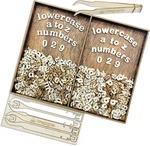 740 Pieces Half Inch Mini Blank Lowercase Letters Unfinished Wooden.... Fixed Price $14.76.