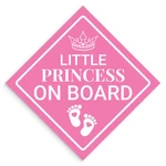 Little Prince/princess On Board 4.5X4.5 Sticker. Waterproof Baby Car Decals. Fixed Price $5.44.