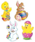 Pkgd Easter Cutouts 14", Multi Color. Fixed Price $13.99.