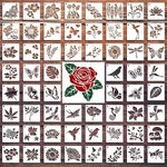 60 Pcs Flower For Painting Reusable Diy Stencils, 3X3 Inch .... Fixed Price $17.21.