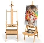Large Wood H-frame With Storage Drawer, Foldable Art Painting Easel!!!. Fixed Price $136.93.