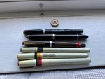 6 Vintage Koh-i-noor Rapidograph Technical Pens And Point Key. Fixed Price $49.00.