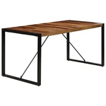 Vidaxl Industrial-style Dining Table Solid Wood Construction With Steel Legs,. Fixed Price $153.99.