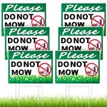 6 Pcs Please Do Not Mow Sign With Metal Stake 12 X 9 Inches May Yard.... Fixed Price $27.11.