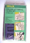 Vintage Helix 9 Piece Deluxe Lettering Guide Stencil Set Letters Numbers Case. Fixed Price $18.95.