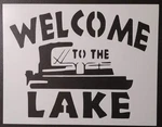 Reusable Welcome To The Lake Boat Stencil 8.5" X 11" Durable Template Fo. Fixed Price $17.86.
