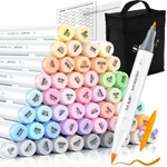 Sfaih 51 Pastel Alcohol Markers Brush - Fine Dual Tip, Art. Fixed Price $45.36.