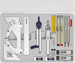 20PCS Professional Geometry Set With Case, Drafting Tools Protractor. Fixed Price $25.30.