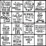 16 Pcs Inspirational Word Stencils, Quote & Phrase Sayings Templates, Craft S.... Fixed Price $13.36.