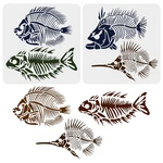 Fingerinspire 2 Pcs Fish Fossils Drawing Stencil 11.8X11.8INCH Reusable .... Fixed Price $12.98.