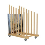 Art Storage Rack With Caster Wheels Drying Wood Stand For Ca.... Fixed Price $112.01.