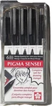 Sakura Pigma Sensei Manga 6 Piece Drawing Set Archival Black Ink Pens Waterproof. Fixed Price $12.00.