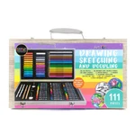 New Art 101 Drawing, Sketching, And Doodling 111 Piece Wood Set. Fixed Price $34.95.