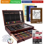 162-PIECE Mega Wood Box Artist Kit With Painting, Drawing & Supplies For .... Fixed Price $97.15.