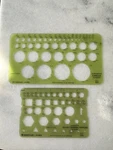 Pair Staedtler Professional Home Templates 977-101 And 977-115 Usa. Fixed Price $17.00.