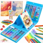 Vigorfun 240-PIECE Drawing Art Kit, Double-sided Easel Case Complete Set. Fixed Price $47.58.