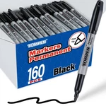 Black Permanent Markers Fine Tip 160 Pack Bulk,waterproof Pe.... Fixed Price $38.08.