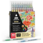 Arteza Dual Brush Markers Set Of 48 Pens With Fine And Tips, Water-b. Fixed Price $57.71.