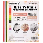 60 Sheets Colorful Vellum Paper Translucent Tracing - 12 Colors 8.5 X 1.... Fixed Price $18.42.