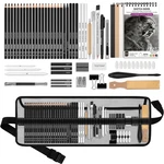 Hiforny 60 Pcs Drawing Kit Sketching Set,sketch Art Black. Fixed Price $30.99.