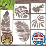 Large Leaf Stencils For Walls, Furniture, Fabric - Fern & Palm Tropical Designs. Fixed Price $29.73.