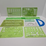 Berol Rapidesign, Cassel Pipe Indicator, Timely T-21 Lot Of 12 Templates Read. Fixed Price $18.00.