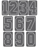 Rhinestone Genie Font-sports Block Numbers 3" Magnetic Template Black. Fixed Price $27.99.