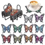 10 Pcs Diy Butterfly Diamond Painting Coasters Kit With Medium,. Fixed Price $17.30.