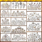 Flower Stencils For Painting, 14PCS Floral Crafts Reusable, Draw.... Fixed Price $13.05.