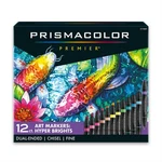Prismacolor Premier Dual-ended Art Markers Chisel Tip And Fine Hyper Bri.... Fixed Price $45.19.