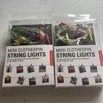 Kikkerland Mini Clothspin String Lights, 20 Warm Ledlights W/ 10 Clothespin. Fixed Price $15.78.