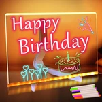 Led Note With COLORS,11.8"X7.9" Acrylic Writing Board, Dry .... Fixed Price $39.14.