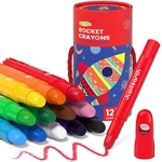 Jupitearth 12 Colors Twist Crayons For Toddlers 1-3, Non-toxic Washable. Fixed Price $17.08.