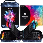 & B 72-COLOR Colored Pencils Set Mandala Coloring Sheets Eraser Sharpener. Fixed Price $35.73.