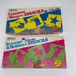 2 Set Trend Enterprises Stencils Common Shapes Seasons Holidays Vtg Home School. Fixed Price $15.99.