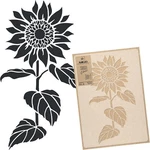Nakleo Floral Wall Painting Stencil Sunflower Leaf Nature Pattern, 17X25 Inch. Fixed Price $9.32.