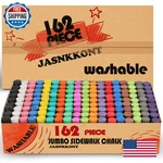 Jasnkkont 162 Pack 18 Colors Washable Sidewalk Chalk Set Non-toxic Jumbo. Fixed Price $43.42.