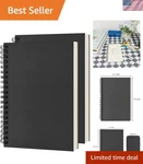 Elegant 2-PACK Black Blank Spiral Notebooks Ideal For Art & Travel, 7.5X5.1. Fixed Price $10.79.
