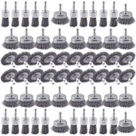 60 Pack Rocaris Carbon Steel Wire Set - Cup, Wheel, And Pen Brushes. Fixed Price $134.99.