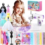 Pllieay Mini Sewing Machine For Kids 8-12, 240-PIECE Fashion Designer Kit. Fixed Price $90.08.