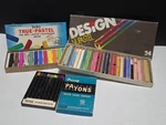 Lot Design Nupastel Firm Duro True Chalk Sticks Prang Water Color Crayons. Fixed Price $36.99.