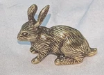 Rabbit Figurine Antique Gold Lustre Vintage Solid Brass Bugs Bunny Hare Cute. Fixed Price $33.60.