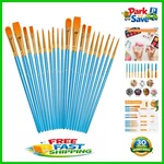 Creative 20-PIECE Acrylic & Watercolor Brush Set Ideal Gift For Artists. Fixed Price $8.99.