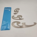 Staedtler Mars 571 French Curves 40 Wp Set Of 3 - A,b, And Transparent Plastic. Fixed Price $7.95.