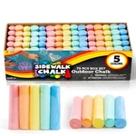 Joyin 75 Pcs Sidewalk Chalk Set 15 Packs, Colors, Non-toxic Jumbo Washable. Fixed Price $43.66.
