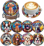 Zythron 8 Pcs Dog Diamond Art Coasters Painting 5X5X0.5,. Fixed Price $12.92.