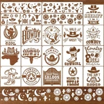 Afritee Western Cowboy Stencils For Painting - 20 Pieces Small Landscape Long.... Fixed Price $17.09.