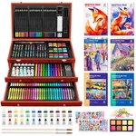Popyola Art Supplies, 269 Piece Deluxe With 185 Set, Brown. Fixed Price $71.23.