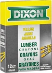 Dixon Industrial Lumber Marking Crayons, 4.5" 1/2" Hex, Yellow, 12-PACK (49600. Fixed Price $16.99.